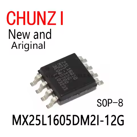 5Pcs New and Original SMD IC Chip 25L1605DM2I-12G 25L1605DM2I MX25L1605D MX25L1605 25L1605D SOP-8 MX