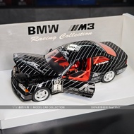 UT 1: 18 BMW BMW M3 E36 Black Float Alloy Car Model Collection Ornament Gift