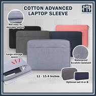 (12-15.6INCH) COTTON ADVANCED POCKET HORIZONTAL Laptop Sleeve Bag Notebook Cover Case leather komputer beg电脑保护套/电脑包