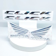 HONDA Premium emblem click logo embossed click 2pcs right and wingKiri 2pcs full set 3D embossedHOND