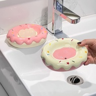 Automatic Drain Ceramic Donut Soap Dish Soap Dish