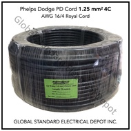 Phelps Dodge PD Cord (Royal Cord) 1.25mm2 (#16) 4C [75 Meters]