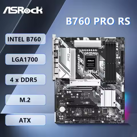 ASRock B760 Pro RS Motherboard Intel B760 LGA1700 DDR5 256GB M.2 PCIe 5.0 Micro ATX support 14790 14