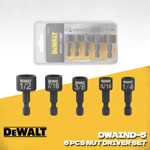 DEWALT DWAIND-5 Impact Ready Nutsetter Impact Driver Bit (5-Piece) Dewalt Power Tool Accessories