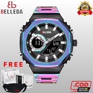COD（FREE BOX KARTU GARANSI JAM TANGAN PRIA BELLEDA 9950 DIGITAL