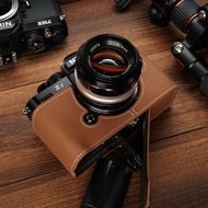 適用機型Nikon Zf 手掌紋皮革相機底座皮套