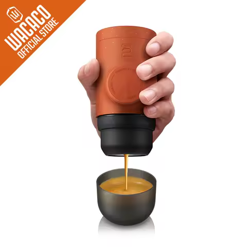 WACACO Minipresso GR2, No Electricity, Espresso Machine for Outdoor Compatible Ground Coffee, Portab