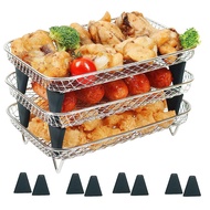 【Seasonal Sale】 Air Fryer Rack For Ninja Dual Basket 3 Layers Stacking Bacon Racks For Ninja Dz201 Dz401 Air Fryer Accessories Air Fryer Rack
