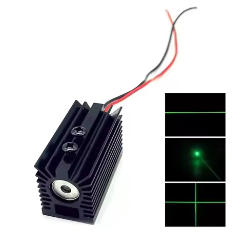 532nm Green 30mW 50mW 100mW Dot/Line/Cross Laser Module Heatsink Stage Lighting Woodwork Locator