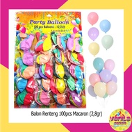 (100Pcs) 2.8Gr Macaron Balloons, pastel Balloons, Macaron Balloons, Board Balloons