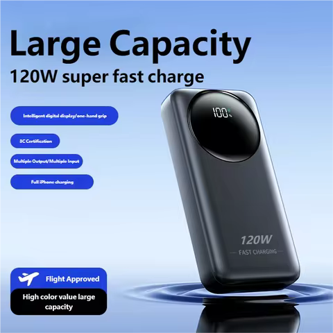 200000mAh 120W High Capacity Power Bank Super Fast Charge Power Bank Portable Battery Charger For iP