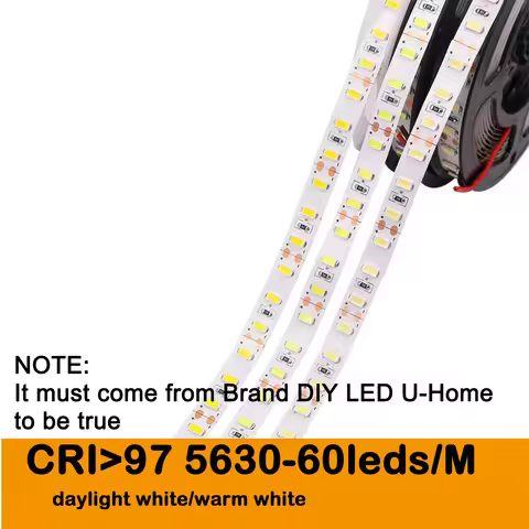 DIY LED U-HOME High CRI Ra 90+/95+/97+ LED Strip Light SMD5630 Daylight White for Camera Photography