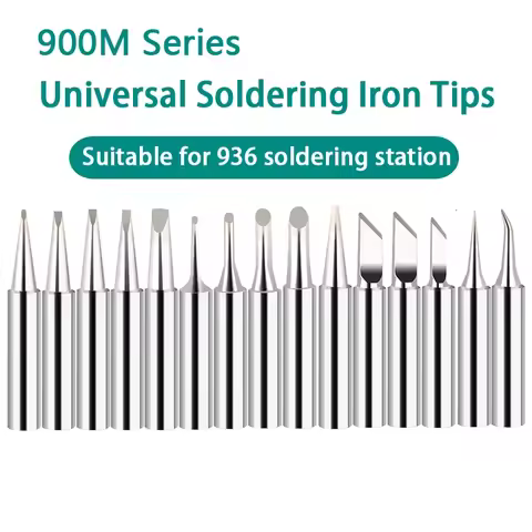 5Pcs 900M-T Copper Soldering Iron Tips IS/I/B/K/SK/2.4D/3.2D/1C/2C/3C/4C Lead-Free Welding Tips Head