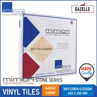 Apo Floor Vinyl Tiles Mimicri Carpet Series 3mm - Butter Ginger 10pcs / Box 2.02sqm Coverage 450mm x