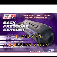 LC135 4S LC135 V5 V6 BACK PRESSURE EXHAUST PIPE UMA RACING