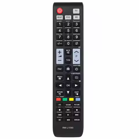 RM-L1080 Universal Replacement TV Remote for Hisense Panasonic Samsung LG Philips Sanyo Sony and Mul