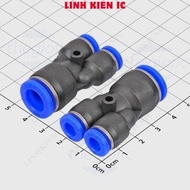 [3 Pieces]- PW10-6 Y-tube Pneumatic Connector 10mm to 6-6mm Linhkien IC