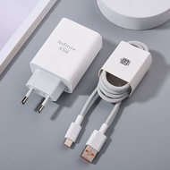Infinix 45W Charger EU Super Fast Charging Power Adapter 6A USB C Cable For Infinix Hot 40 30 Pro 40