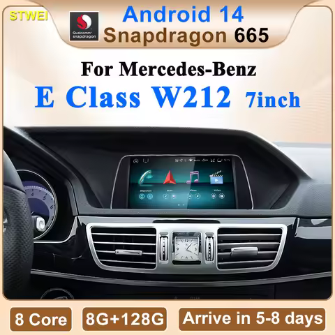 STWEI Qulacomm Snapdragon6125 665 Android 14 For Mercedes Benz E Class W212 Wireless CarPlay Auto Ca