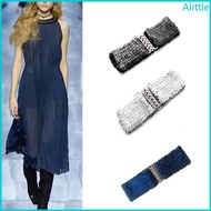 Alia Punk Elastic Belts Woman Locomotive Full Sequins Waist Belts Western Cowgirl Y2K Girls Belt Mul