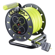 MasterPlug Pro-XT 4-socket x 25 Metres Open Cable Reel