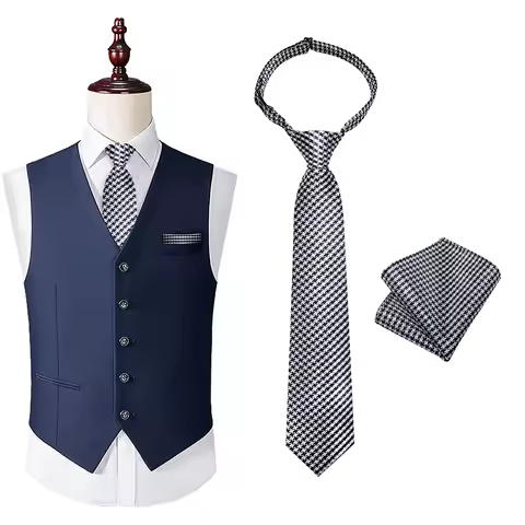 Boys Strap Ties Plaid Paisley Solid Necktie Pocket Square Cufflinks for Age 8-14 School Children Adj