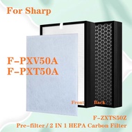 For Panasonic F-PXV50A F-PXT50A F-PXV50AKM F-PXT50AKM F-PXT50AKP Air Purifier Replacement HEPA and Activatied Carbon Filter