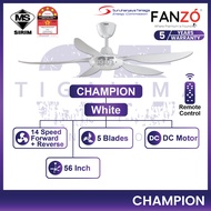FANZÓ CHAMPION Series 56Inch 38Inch 5 Blades 7 Speed With Remote Control FANZO CHAMPION FAN Ceiling 