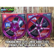 BOM X VELA CNC MAGS 14s 5 SPOKES YAMAHA MIO I 125 / MIO SOUL I 125 (100% THAILAND MADE)