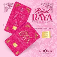 GDORA Gold Bar 0.10gram Raya Royal Pink 999.9
