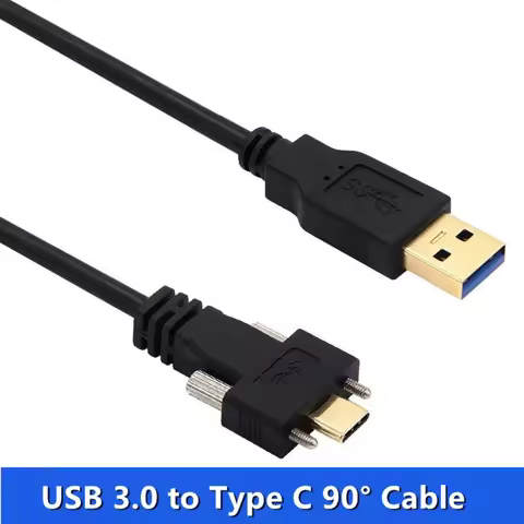 USB 3.0 A Male to USB 3.1 Type C USB-C Type-C with Dual Screws Locking Male Data Cable Standard USB3