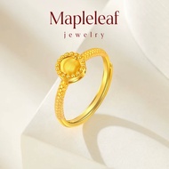 【 Around Planet】100% Original 916 Cincin Gold Malaysia glossy ring adjustable Korean Style simple de