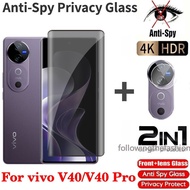 For Vivo V40 Pro 5G vivo V40 V40Pro  V50 4G 5G Curved Private Tempered Glass Full Cover Screen Prote