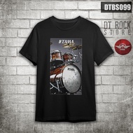 T-Shirt Tama Drum Kit Rock Music Vintage - Baju Rare Drummer