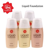 Viva Liquid Foundation 30 Ml Alas Bedak Cair | Natural | Kuning Langsat | Kuning Pengantin