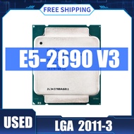 ใช้ E5 Intel Xeon ของแท้ E5 V3 2690V 3เดสก์ท็อปเซอร์เวอร์ Cpugrocessor SR1XN 2.6Ghz 12 Core เต้ารับแอลจีเอ2011-3 E5-2690V3 Xeon V3 CPU สนับสนุนเมนบอร์ด X99