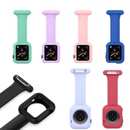 New Silicone Brooch Strap for Apple Watch 7/6/5/4/3/2/1 Generation 42/44/45mm Universal Doctor Nurse