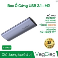 USB 3.1 M2 Sata 10Gb V-GM03 VegGieg box. M2 Sata hard drive case. Hard drive not included