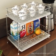 Water Cup Storage Rack Put Glass Cup Tea Cup Holder Drain Rack Tray Double-Layer Stainless Steel Win