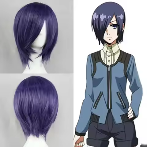 Tokyo Ghoul Touka Kirishima Wig Cosplay Costume Kirishima Toka Women Short Synthetic Hair Halloween