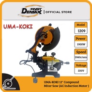 UMA-KOKI 12" Compound Miter Saw ( AC Induction Motor ) Mitre Saw Hardware Tool Mesin Pemotong Besi P
