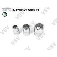 Gestar Socket 3/ 4" Dr 12PT 33mm, 34mm, 35mm Shock Wrench Socket Wrench