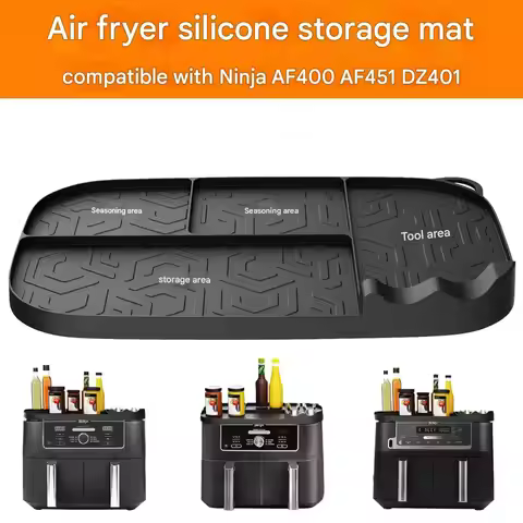 Air Fryer Silicone Mat Storage Shelf For Ninja AF400 AF451 DZ401 - Non-Stick Heat-Resistant up to 48