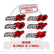 STICKER MOTOR REFLEK PANTUL CAHAYA SPEC62 SPEC60 SPEC70 SPEC57 SPEC67 SPEC65 YAMAHA HONDA Y15 EX5