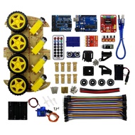 4WD UNO R3 Starter Kit Multifunctional Bluetooth Control Robot Smart Car for Arduino Diy Kit