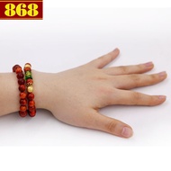 8mm red wood double wrapped bracelet GD14