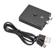 (ERNG) USB 5.0 Bluetooth Music Receiver Supports -HD One for Two AUX Audio Output