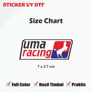 Uma Racing Motorcycle Sticker Glossy Size 7cm Sticker 1pcs LV/Up UV DTF Multi Sticker