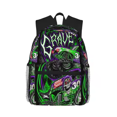 Monster jam grave digger monster truck art fans Casual Backpack for Students and Adults Travel backp