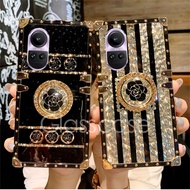 Casing For Oppo Reno 10 Pro  Reno10 Reno10pro 5G 2023 Flower Ring Phone Case Protection Fashion Female Bracket Casing Shockproof Back Cases Cover